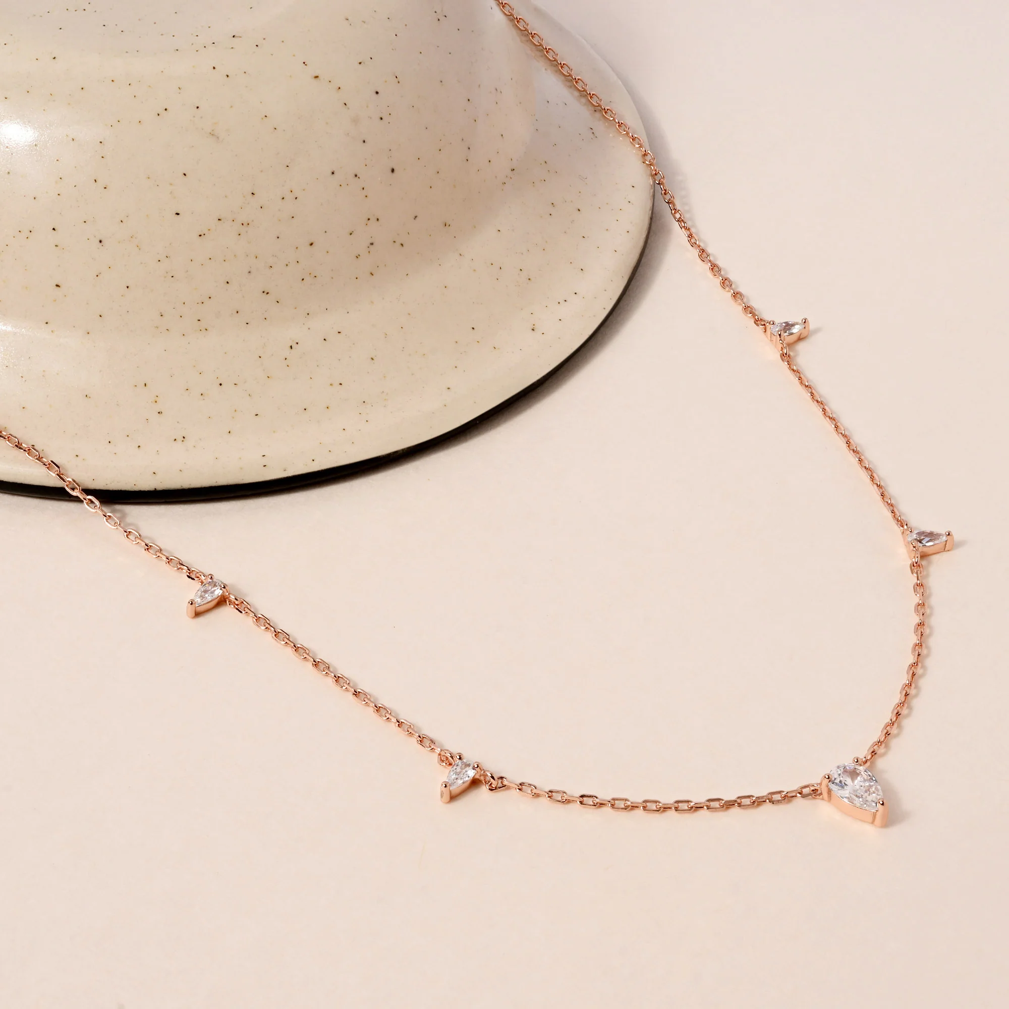 Tiny Triangle Drop Necklace