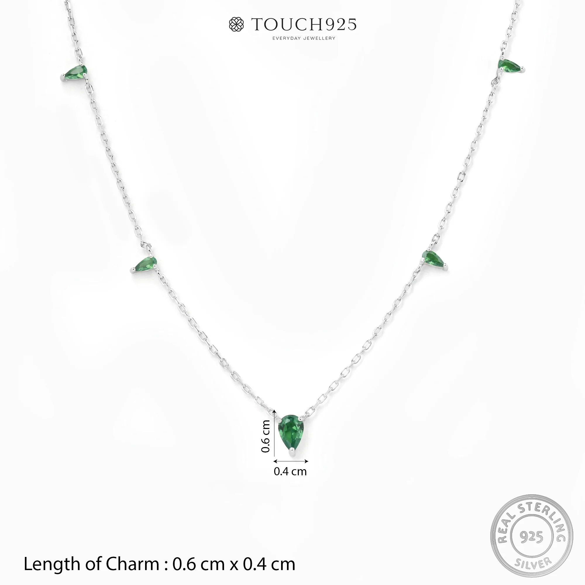 Tiny Triangle Drop Necklace - Image 12