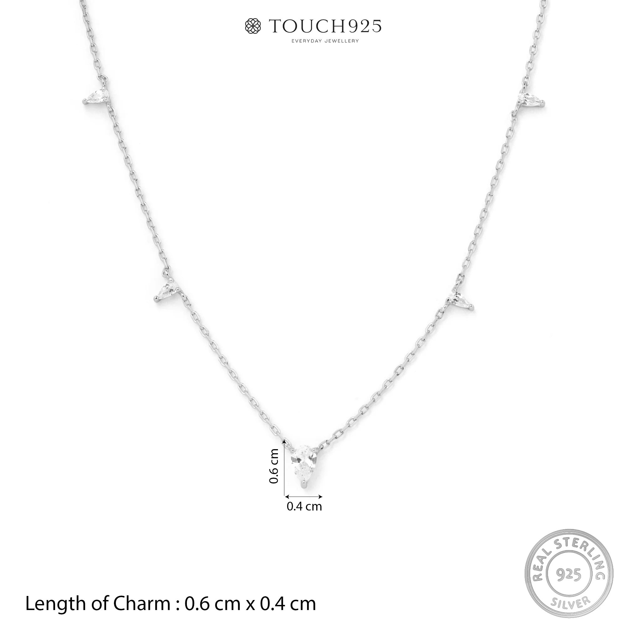 Tiny Triangle Drop Necklace - Image 18