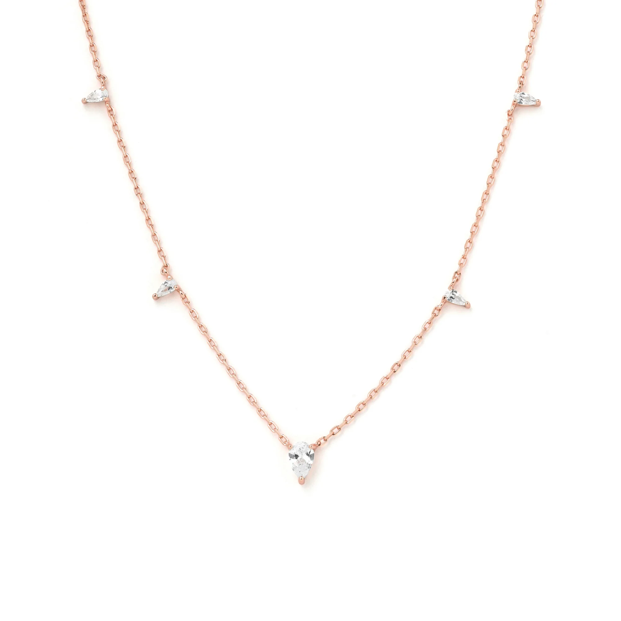 Tiny Triangle Drop Necklace - Image 2