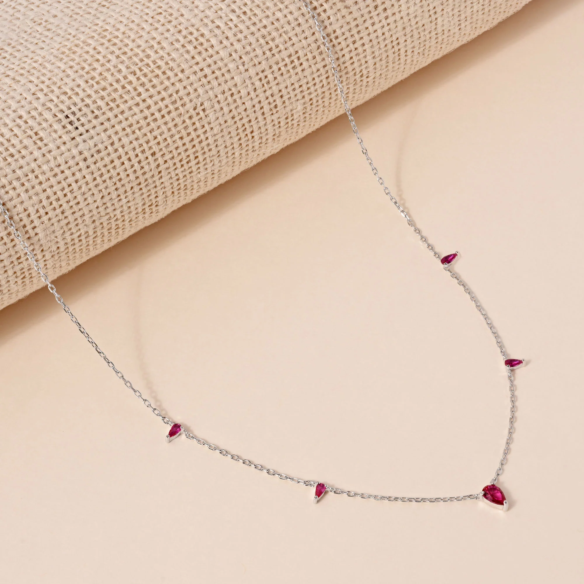 Tiny Triangle Drop Necklace - Image 20