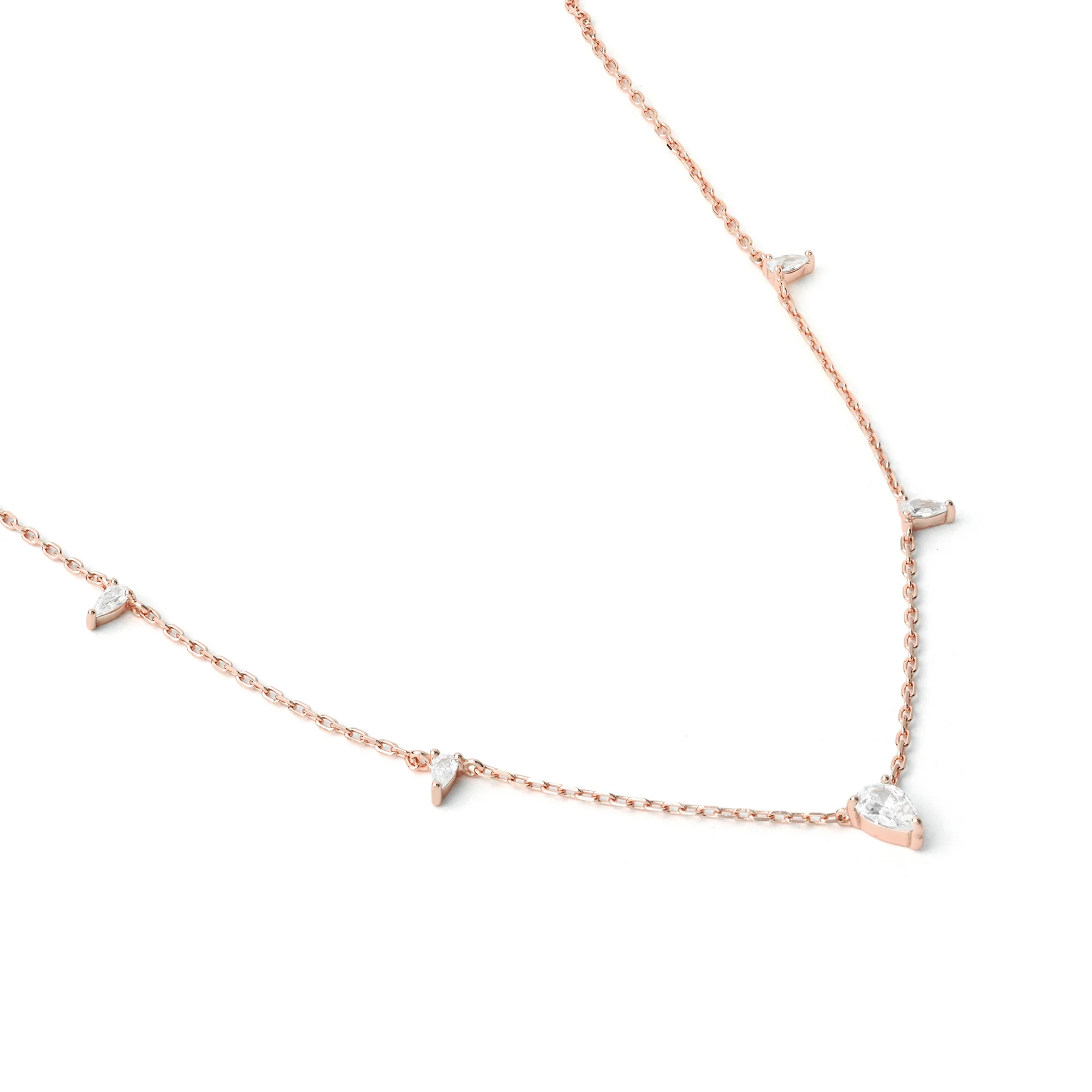 Tiny Triangle Drop Necklace - Image 4
