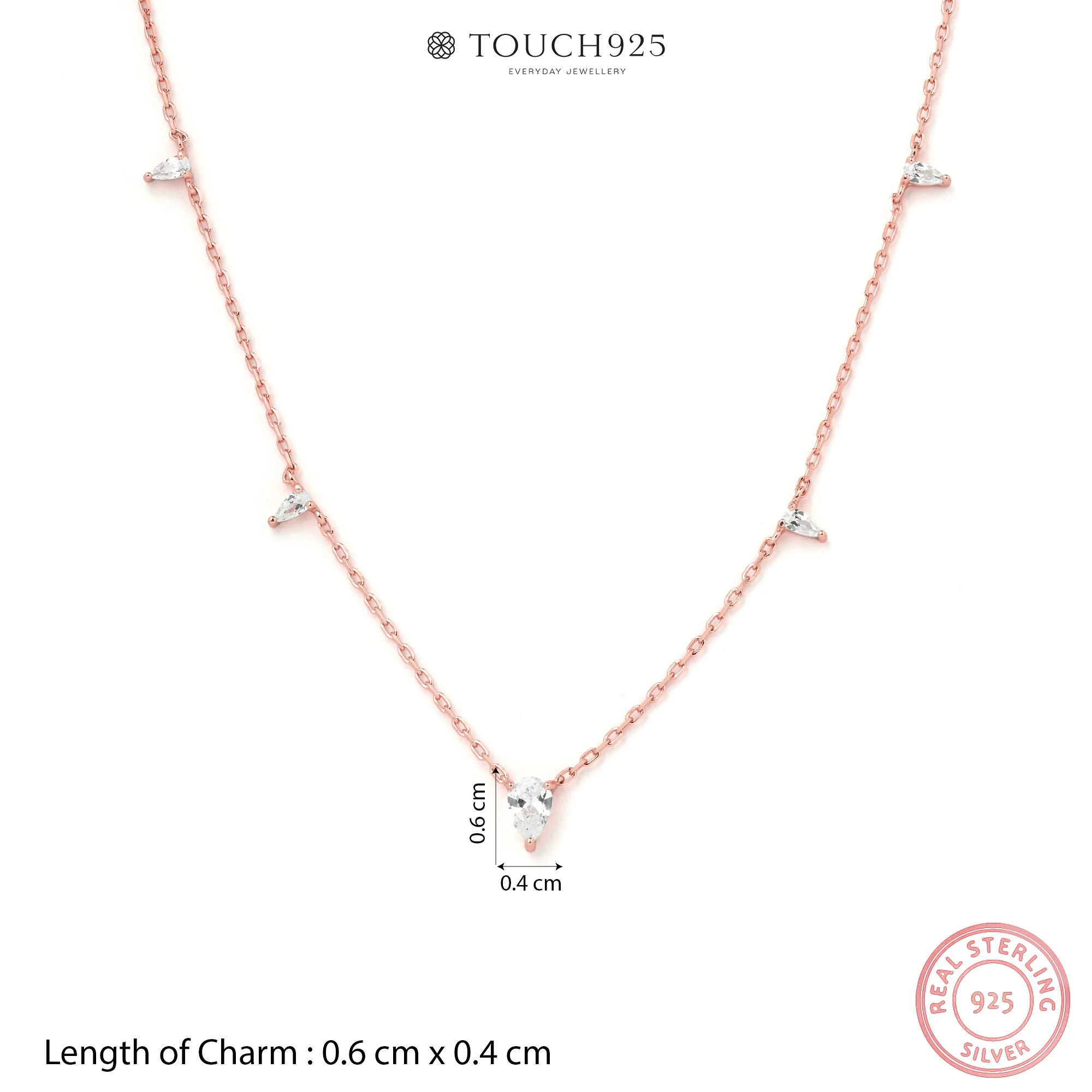 Tiny Triangle Drop Necklace - Image 6