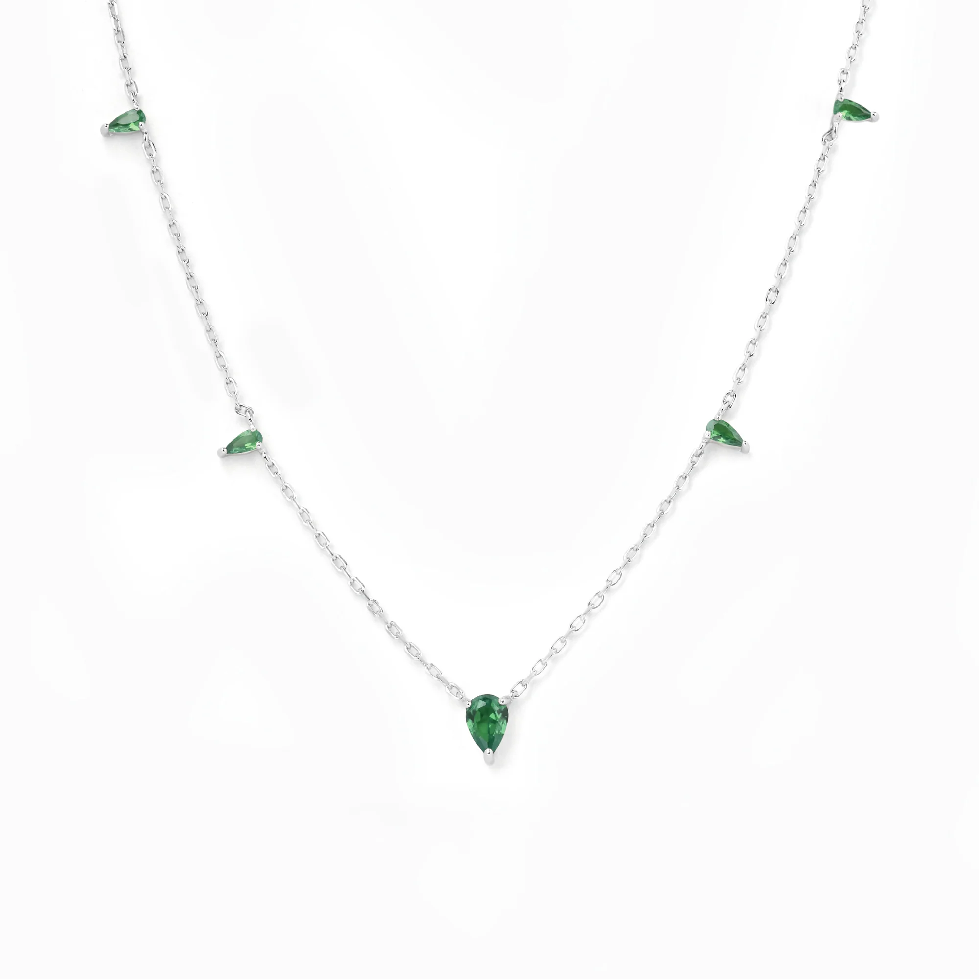 Tiny Triangle Drop Necklace - Image 7