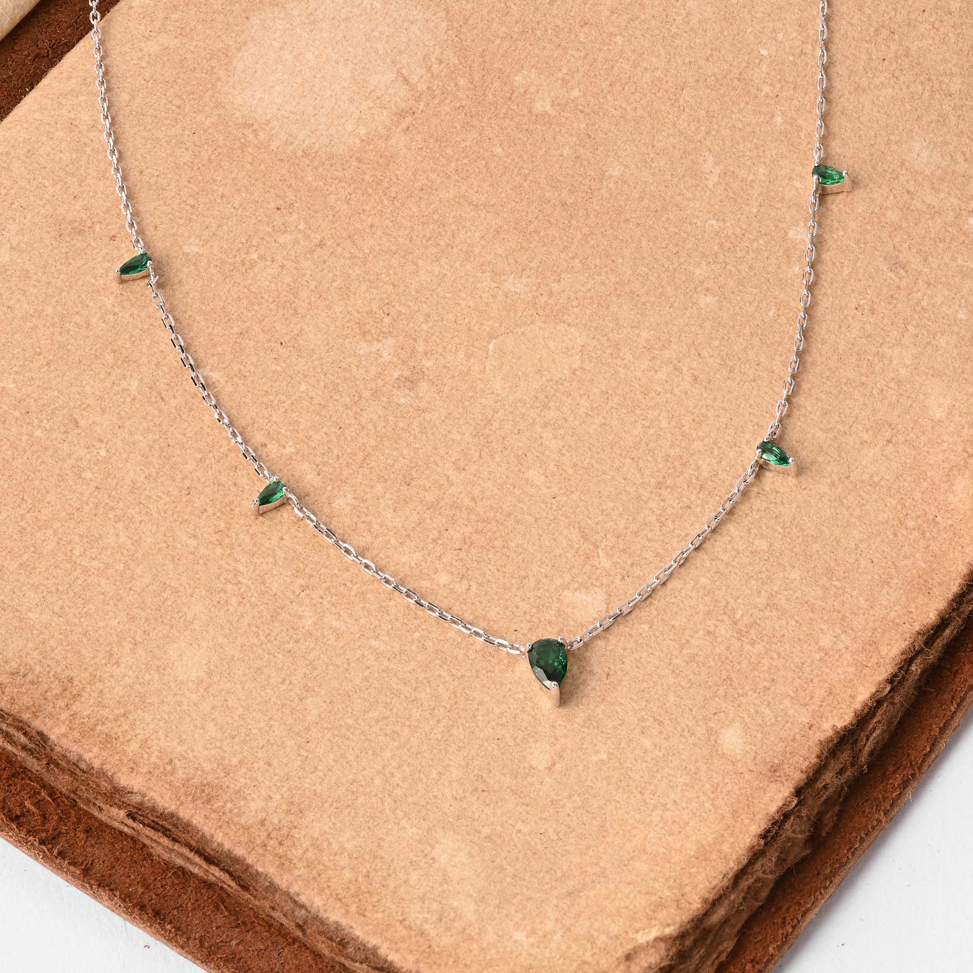 Tiny Triangle Drop Necklace - Image 8