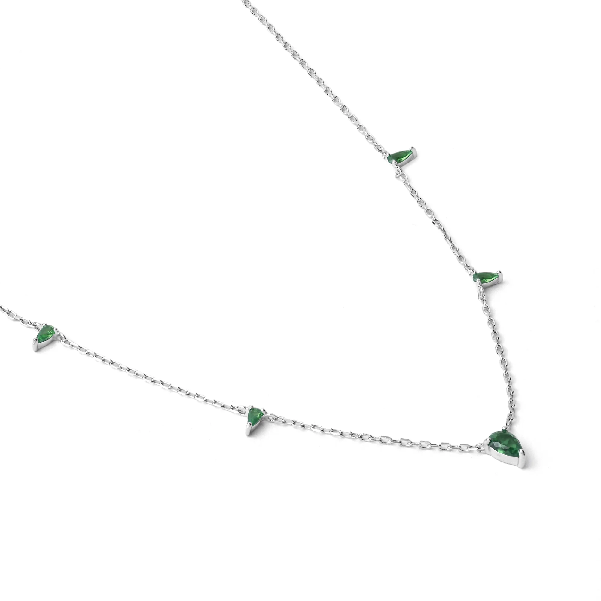 Tiny Triangle Drop Necklace - Image 9