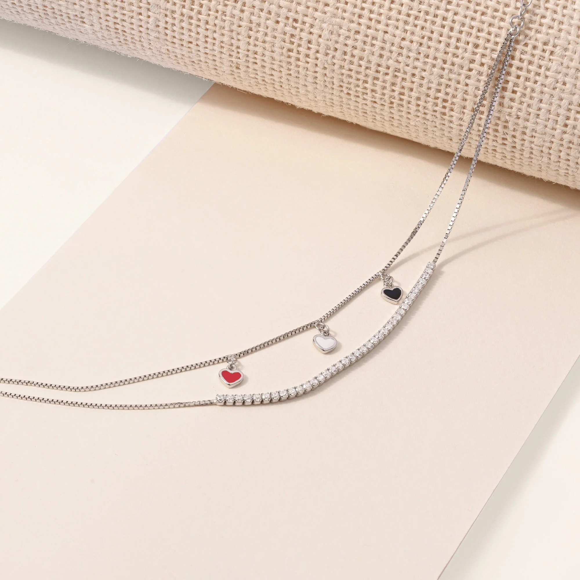 Trio Heart Silver Bracelet - Image 7