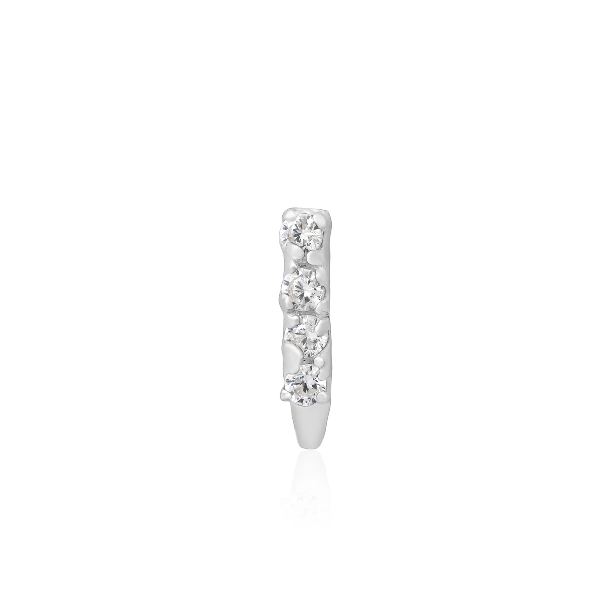 Trio Sparkle Silver Nose Pin - Image 5