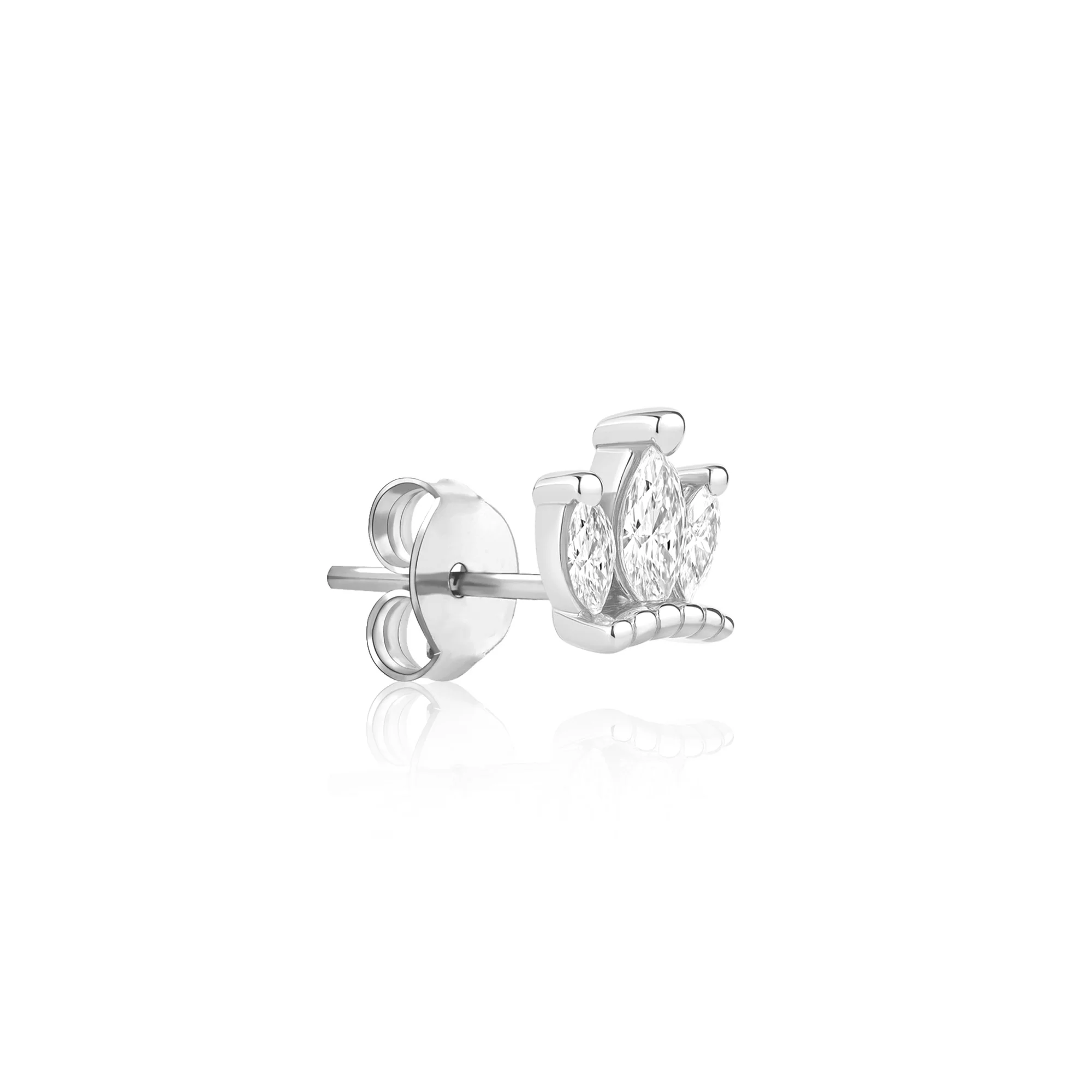 Triple Marquise Crown Stud Earrings - Image 13