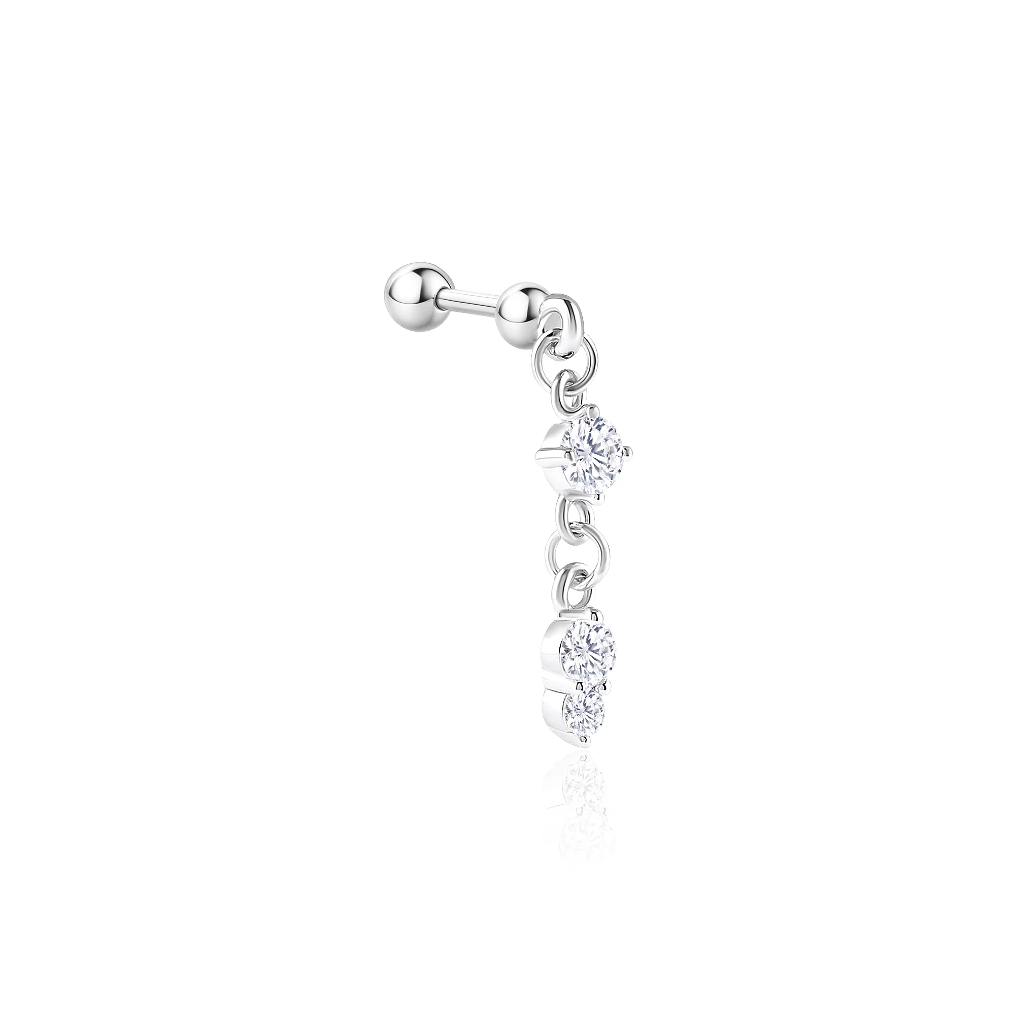 Triple Stone Dangler Earrings - Image 6