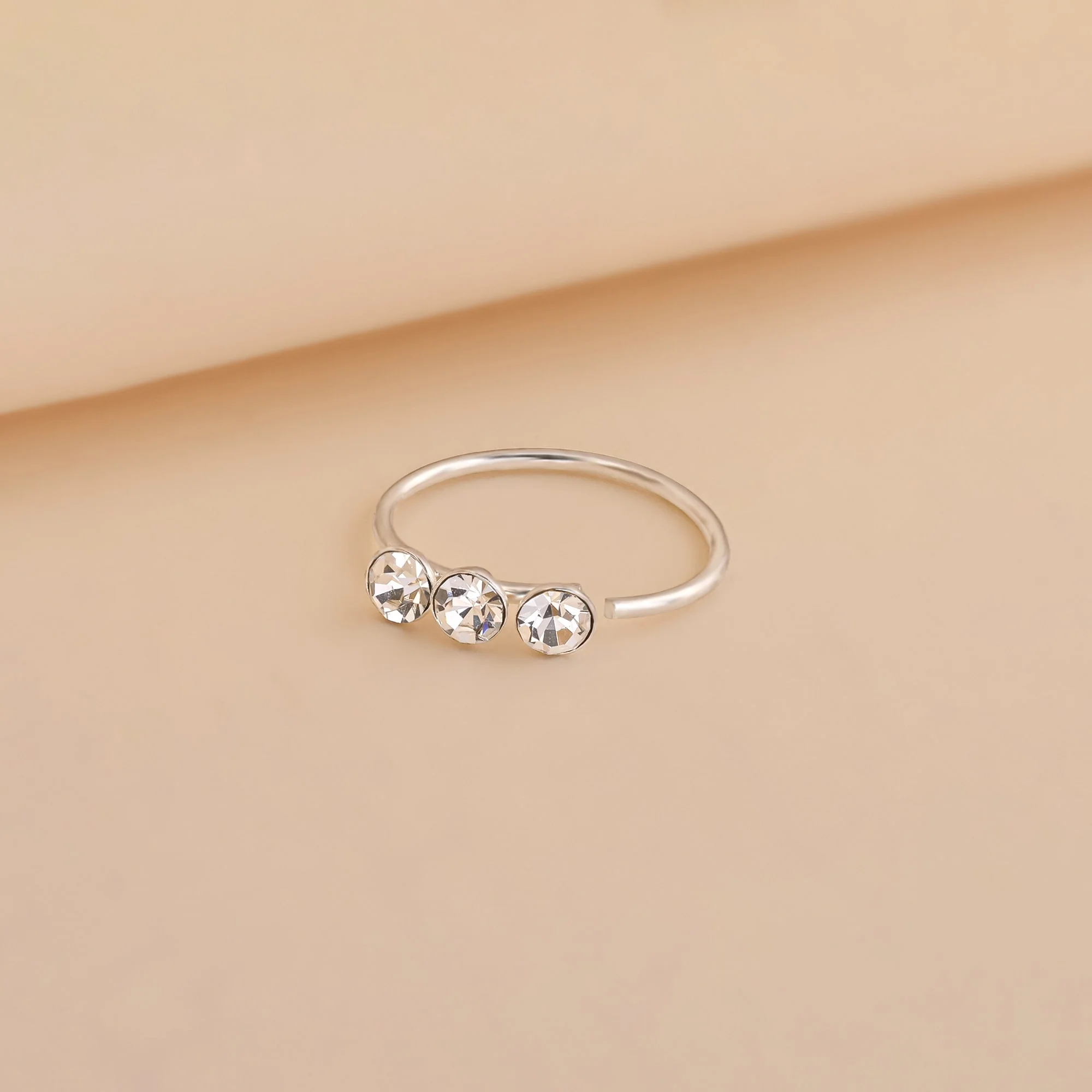 Triple Stone Nose Ring - Image 3