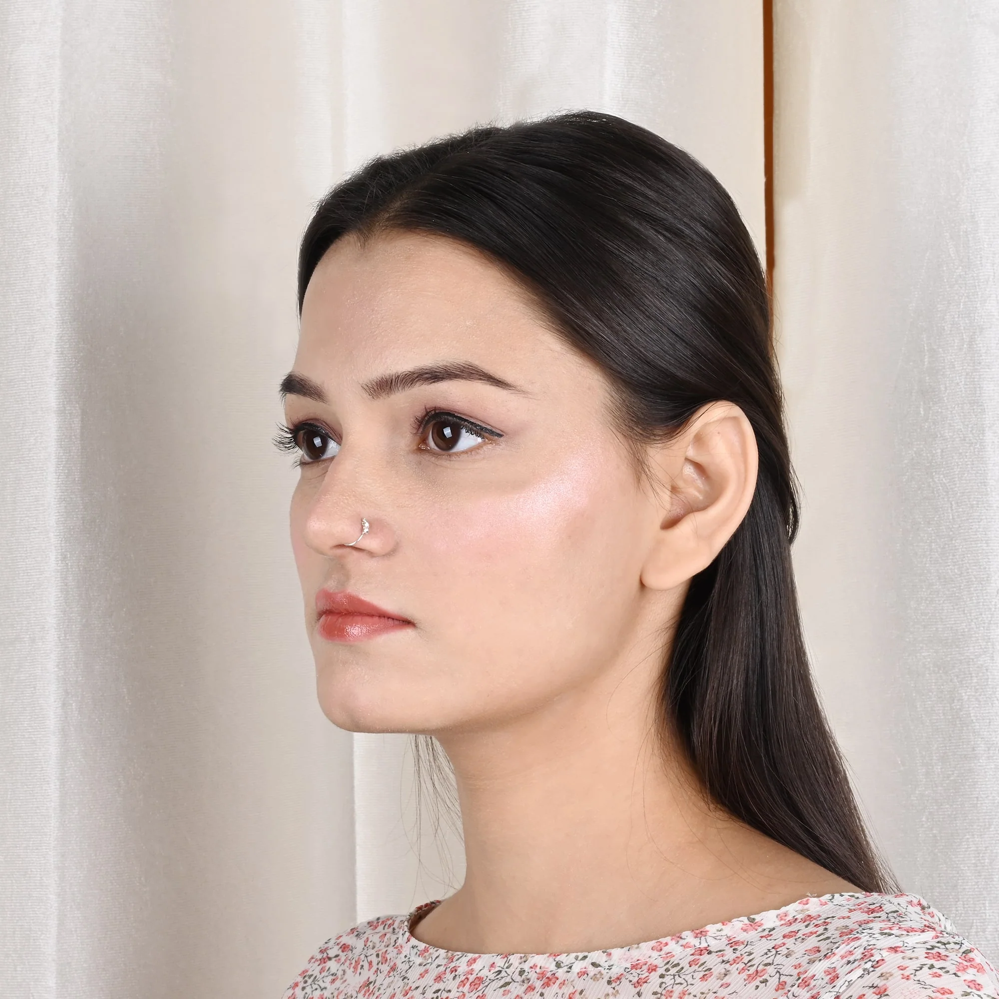 Triple Stone Nose Ring - Image 6