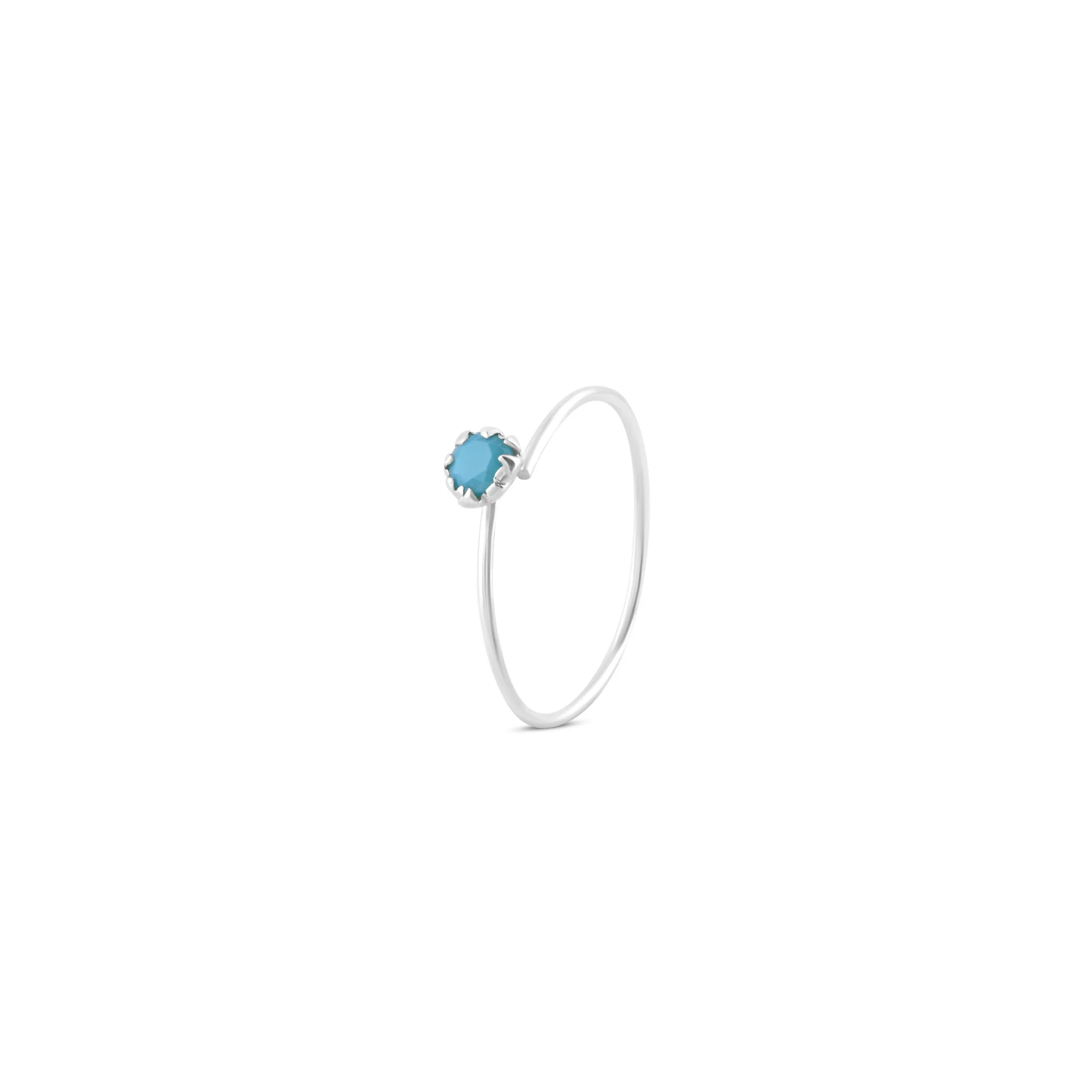 Turquoise Stone Nose Ring - Image 2