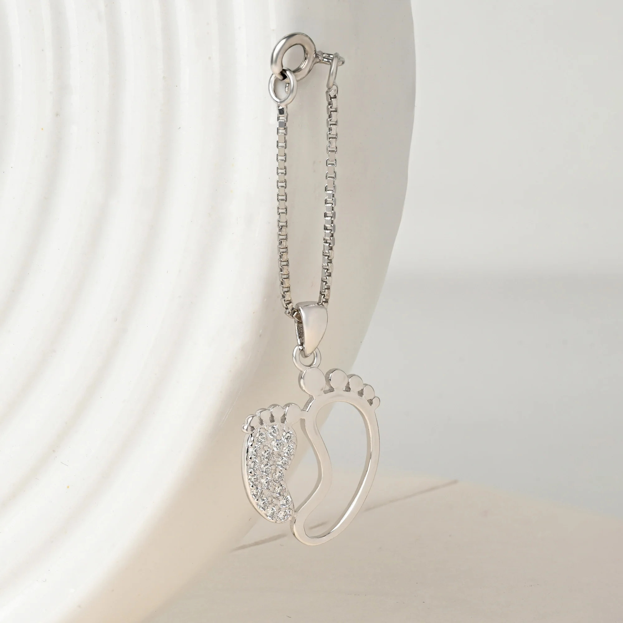 Twin Footprints Charm