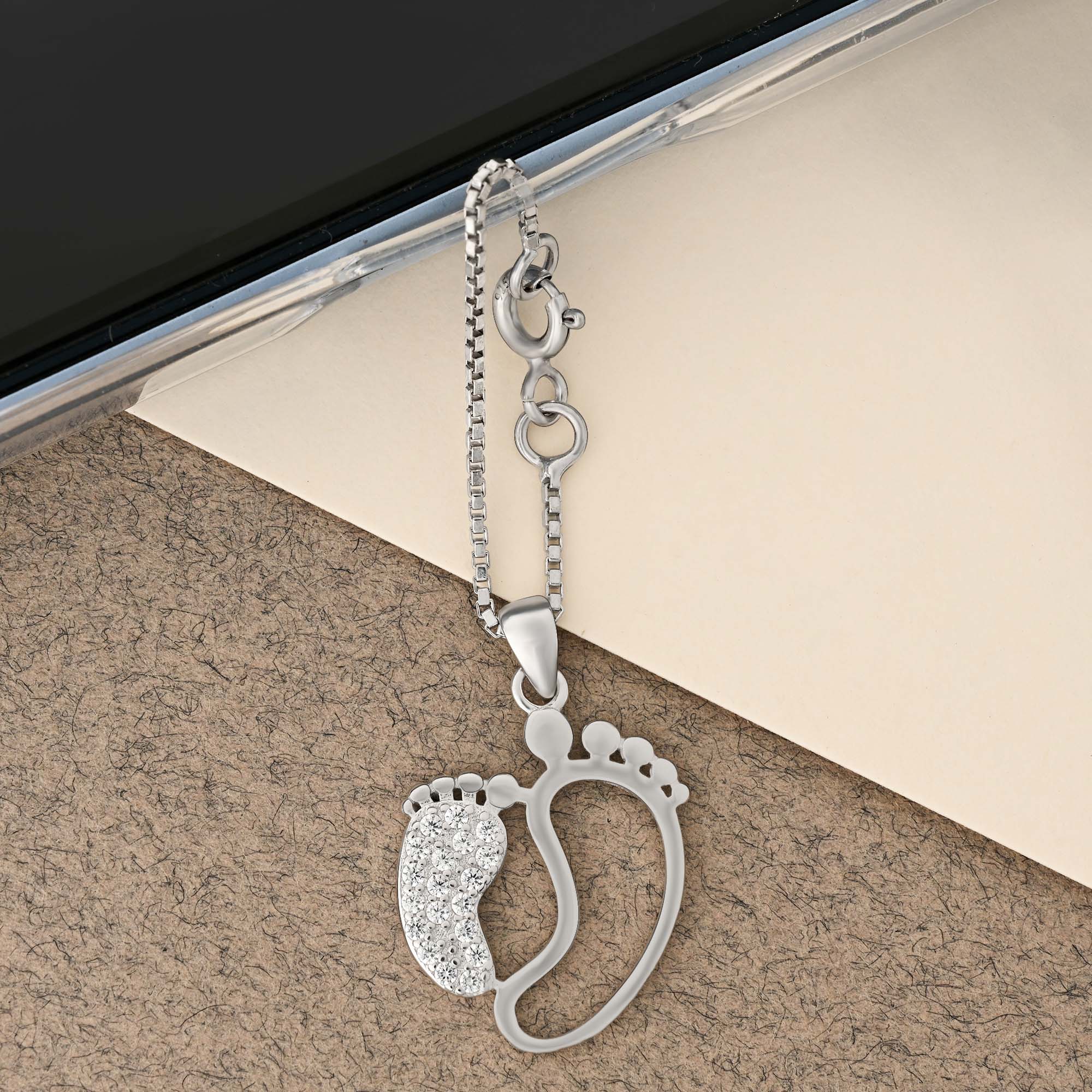 Twin Footprints Charm - Image 3