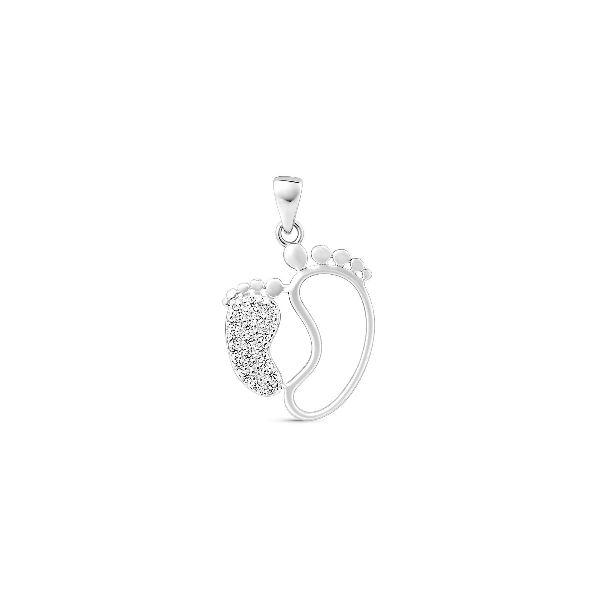 Twin Footprints Sparkle Pendant - Image 2