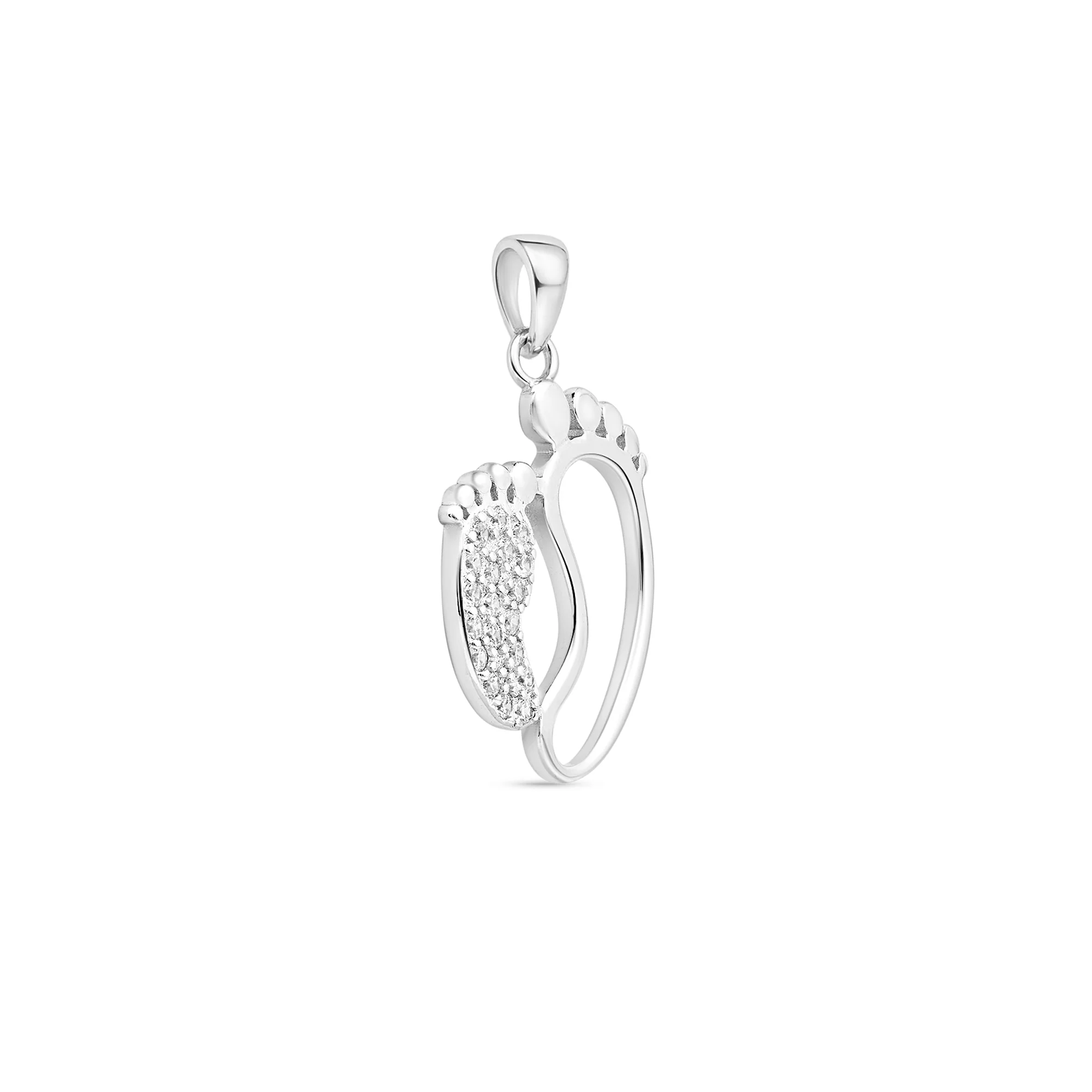 Twin Footprints Sparkle Pendant - Image 4