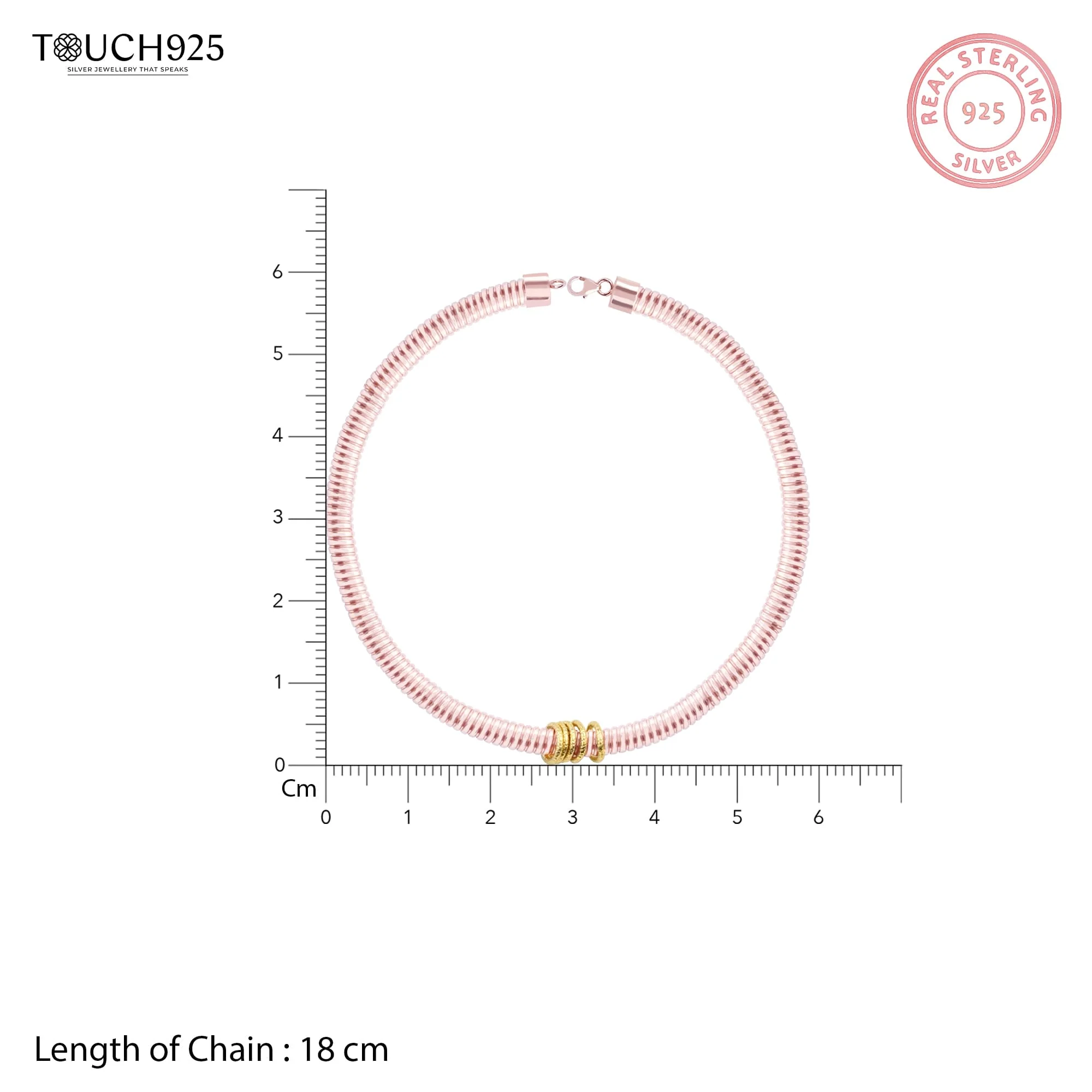 Twisted Rose Gold Charm Bracelet - Image 5