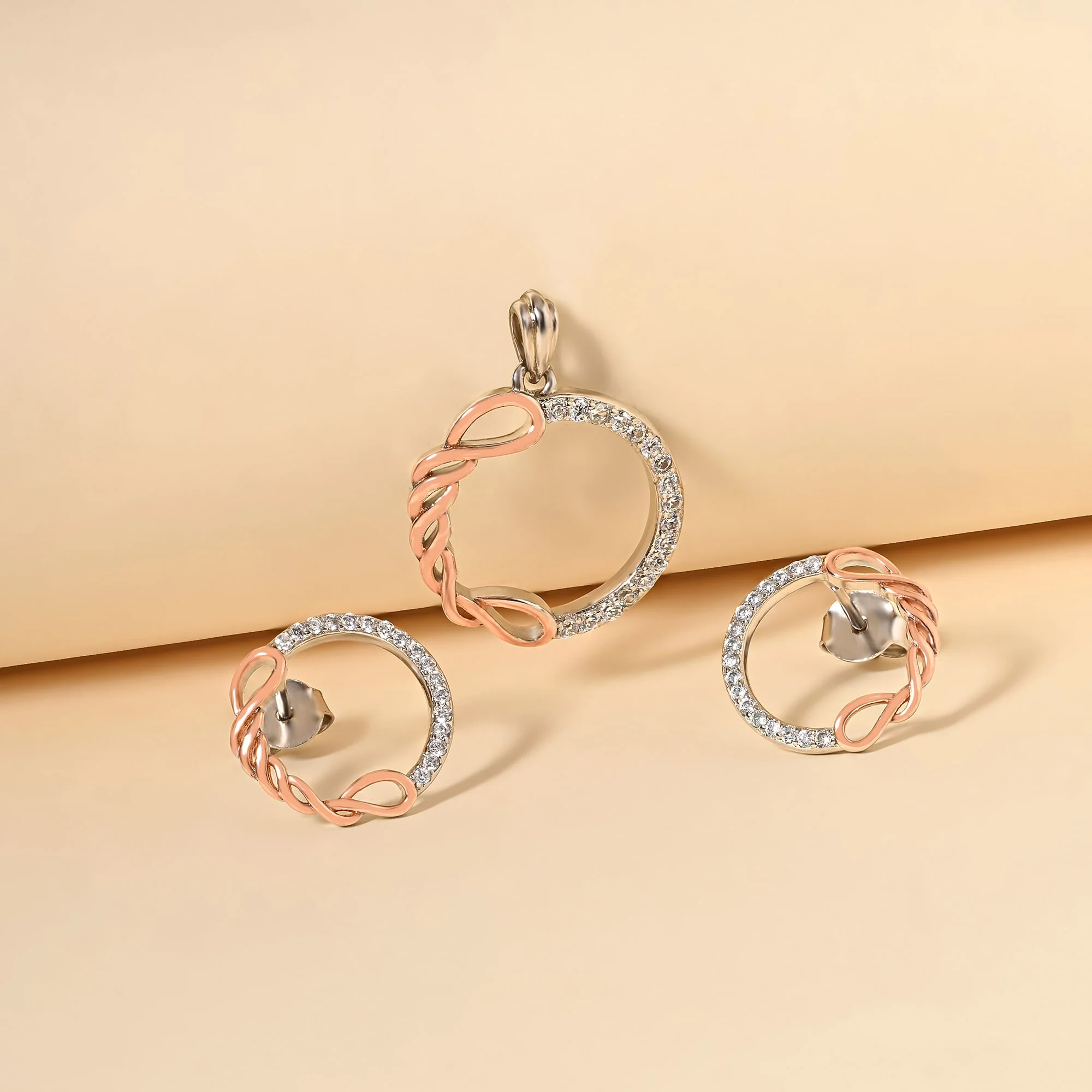Two-Tone Elegance Pendant set - Image 3
