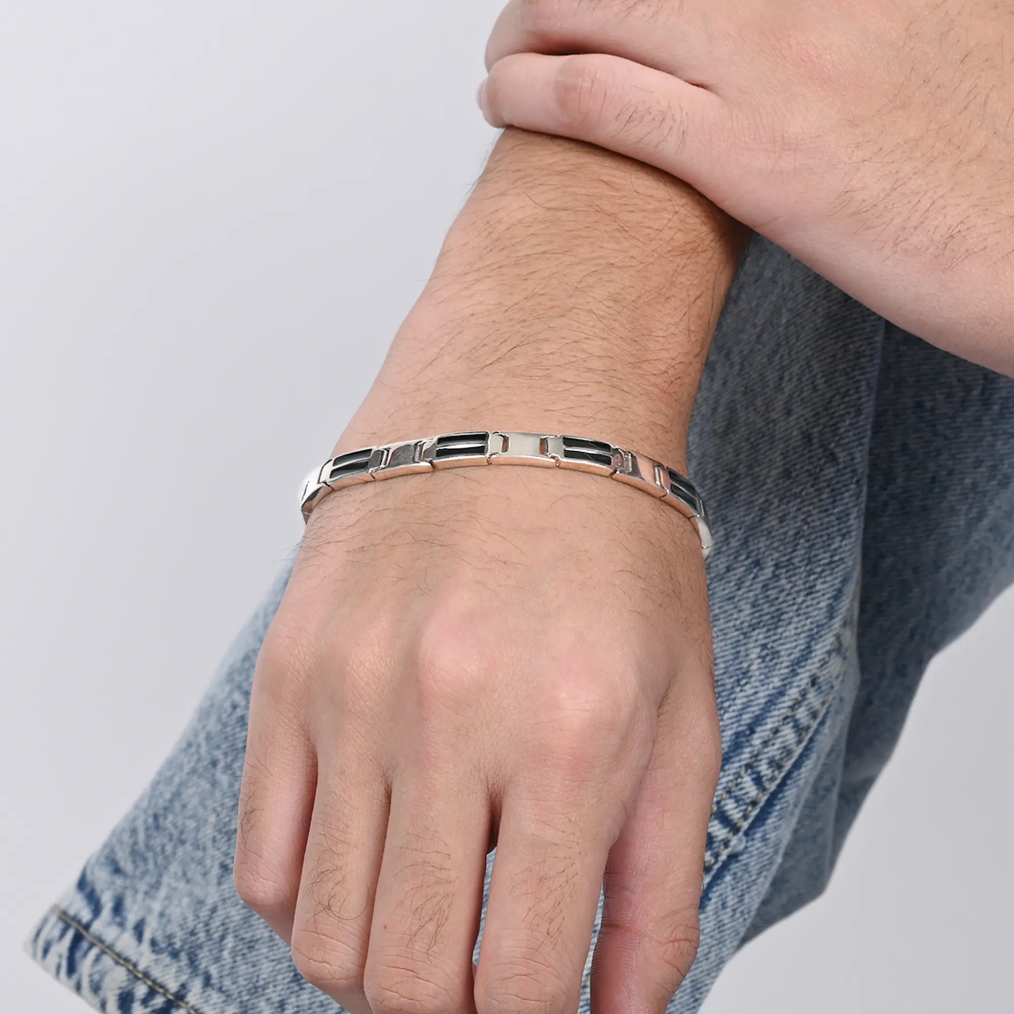 Urban Edge Silver Bracelet - Image 3