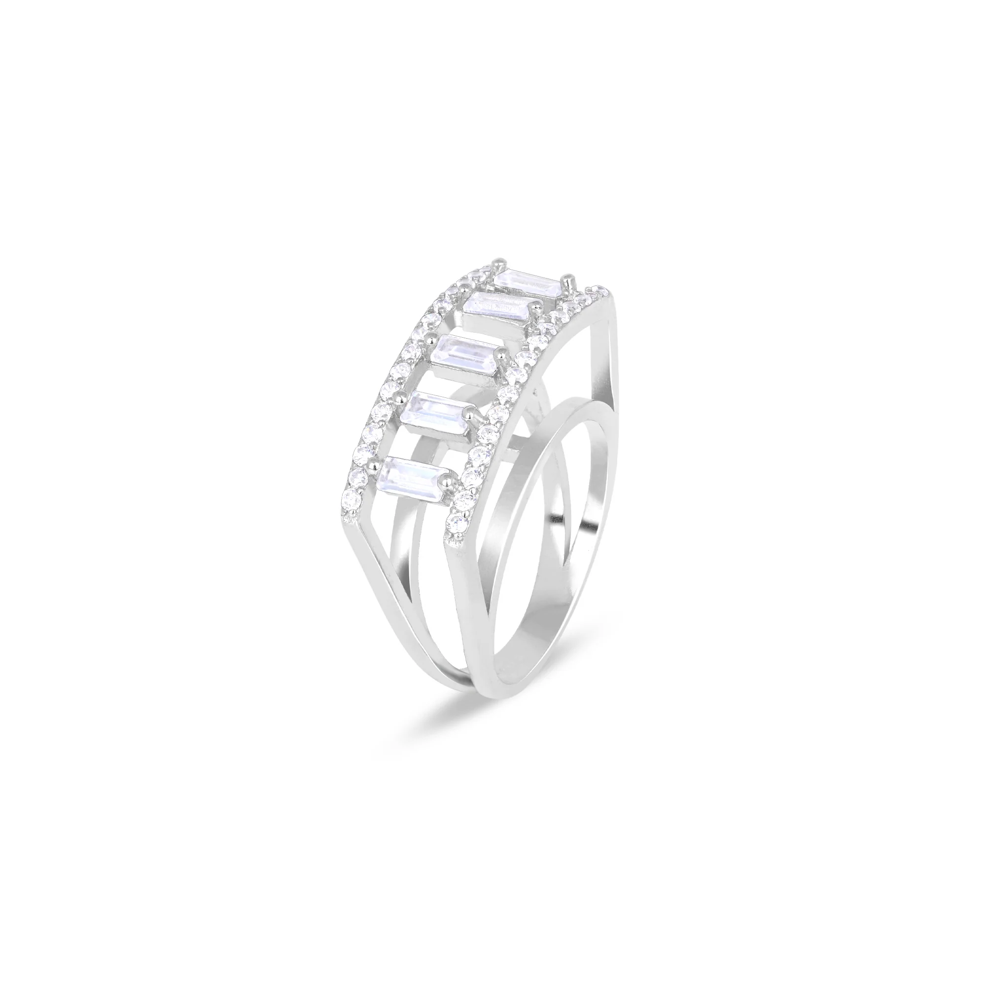 Vertical Stone Silver Ring - Image 4