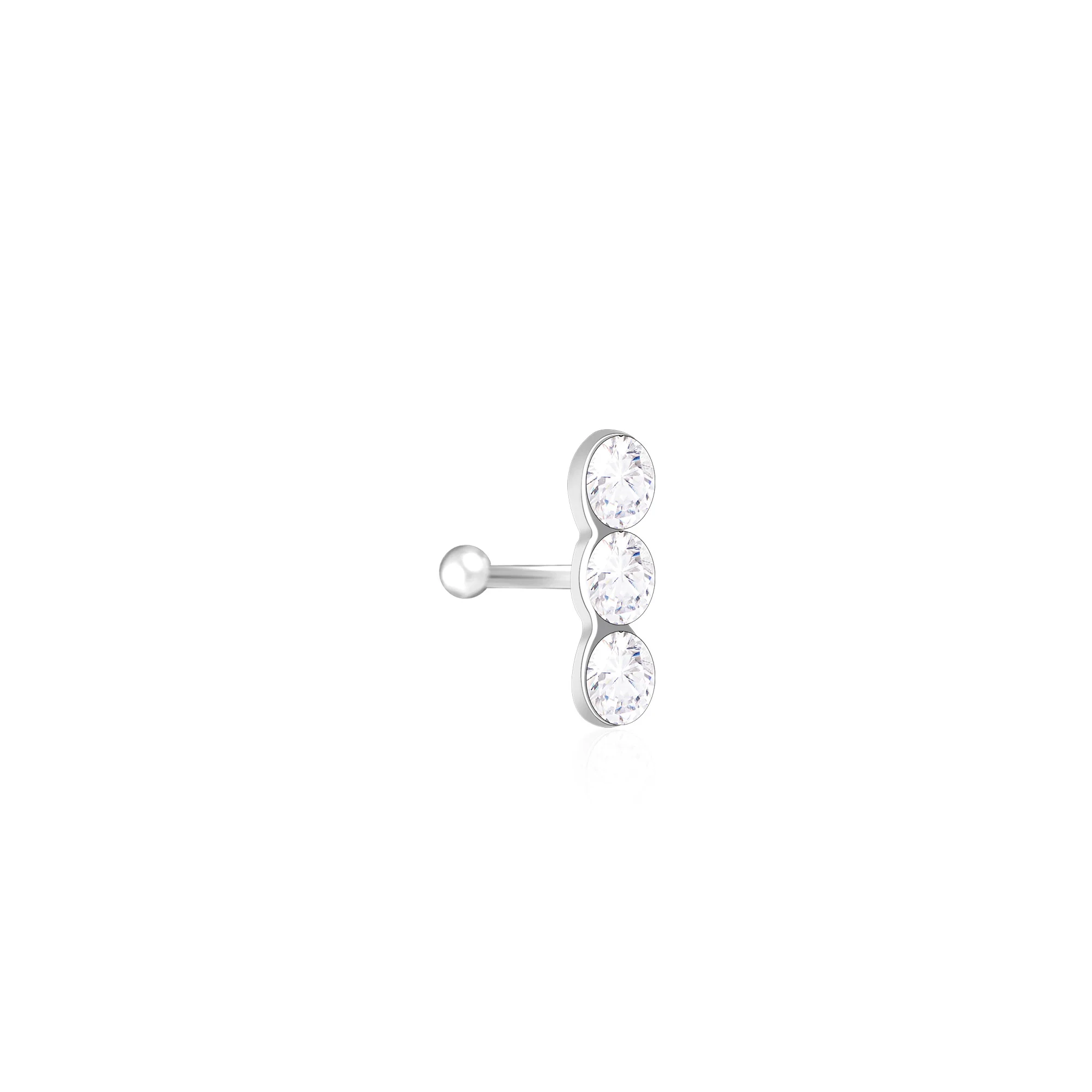 Vertical Trio Nose Pin - Image 2