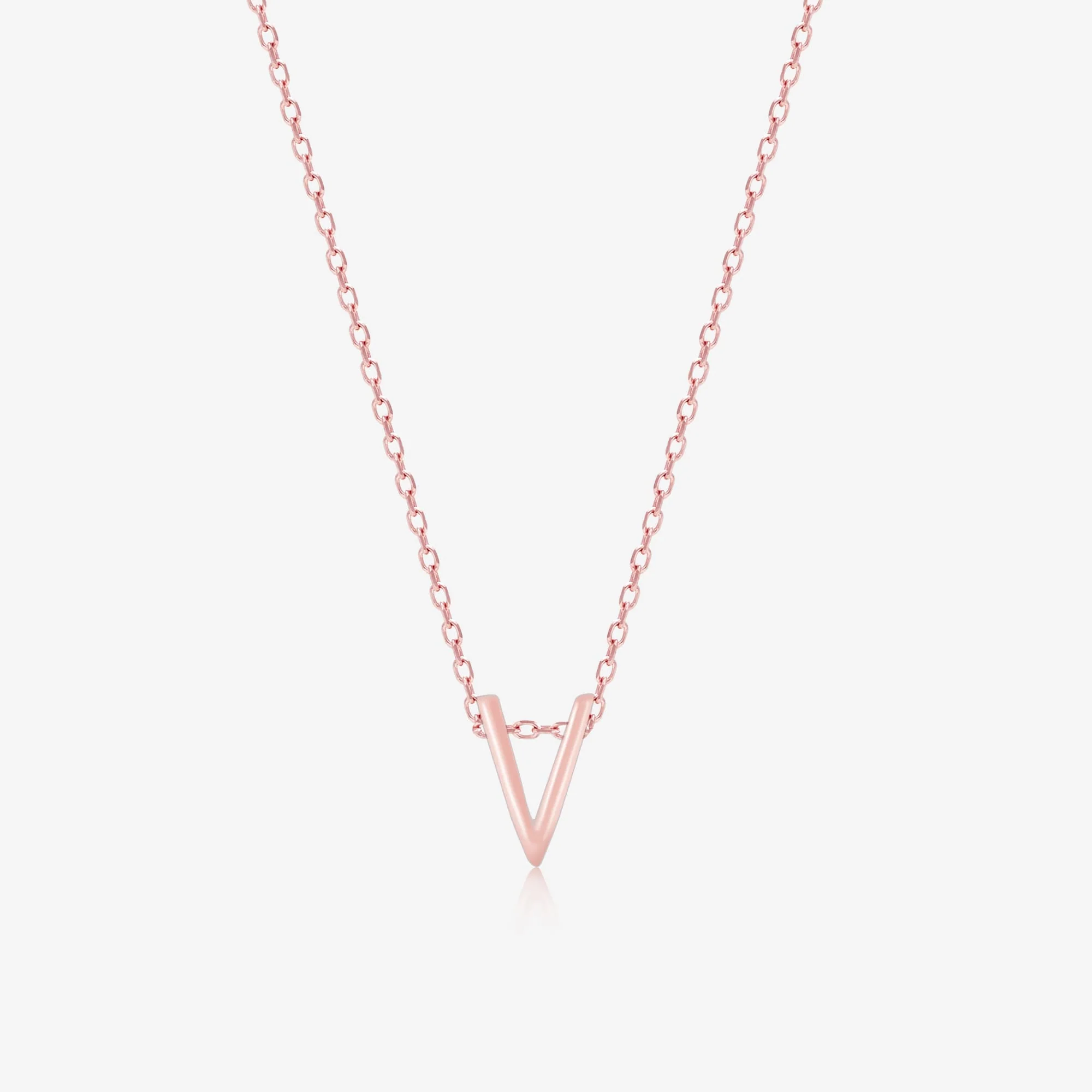 Vivid V Initial Necklace - Image 6