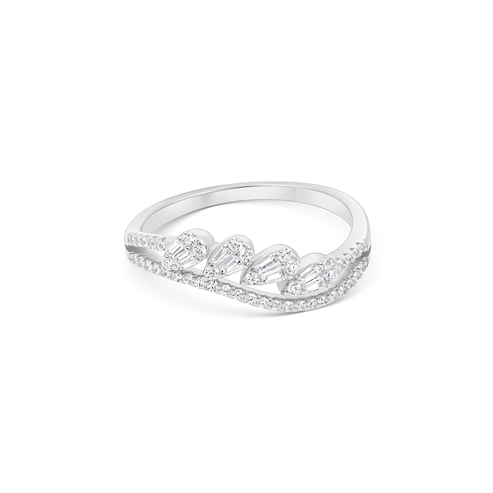 Wave Row Silver Ring - Image 2