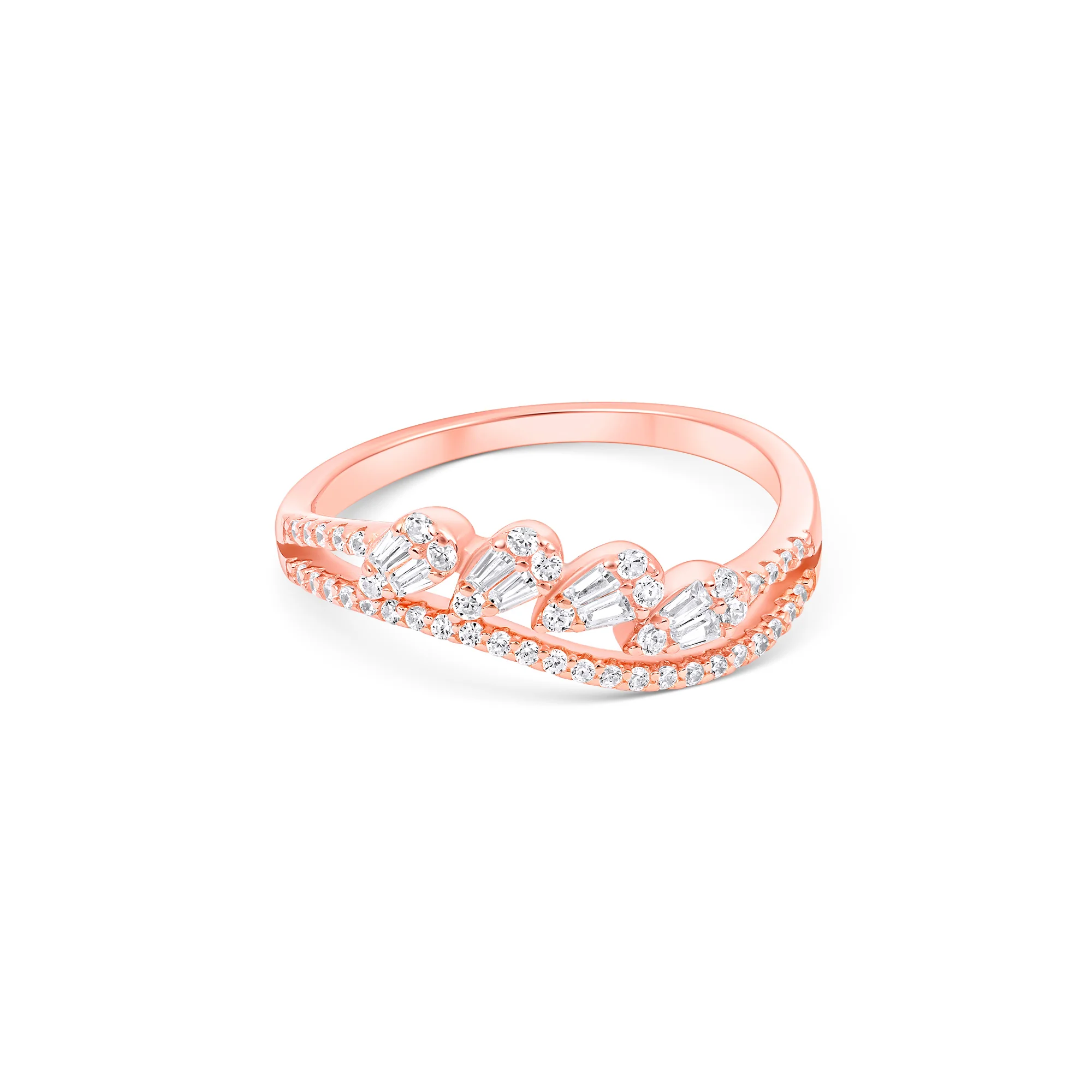 Wave Row Silver Ring - Image 7