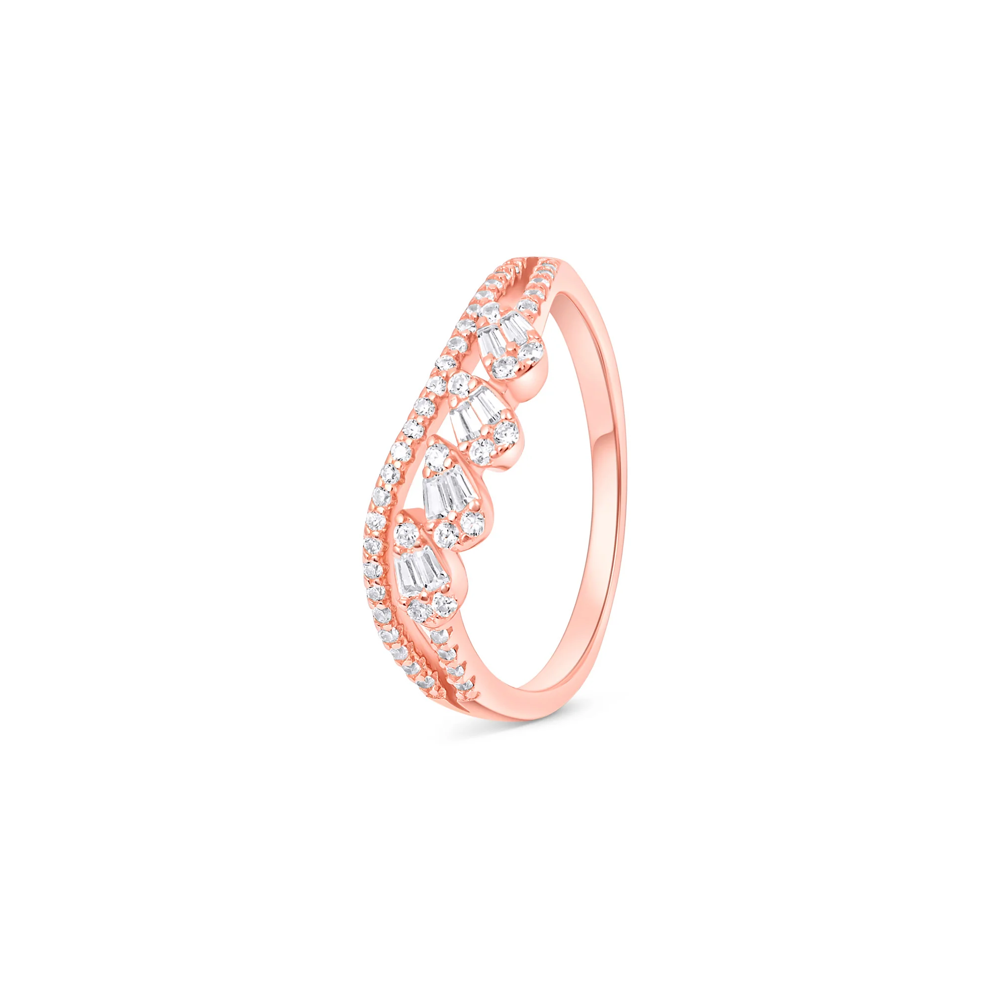 Wave Row Silver Ring - Image 9