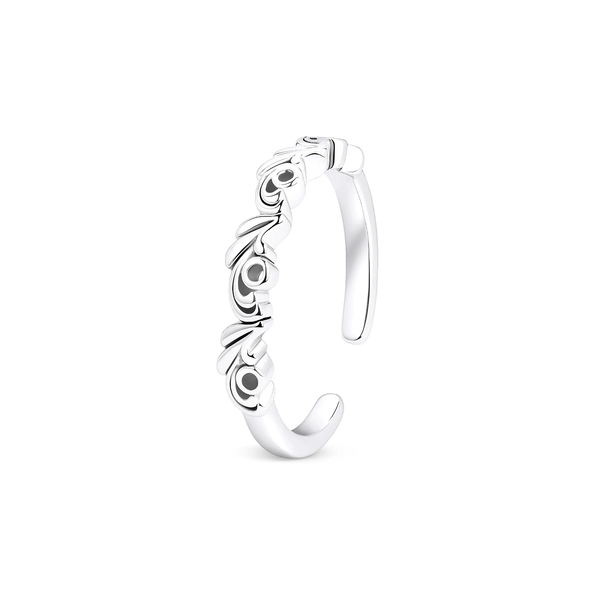 Whirls Silver Toe Ring - Image 4