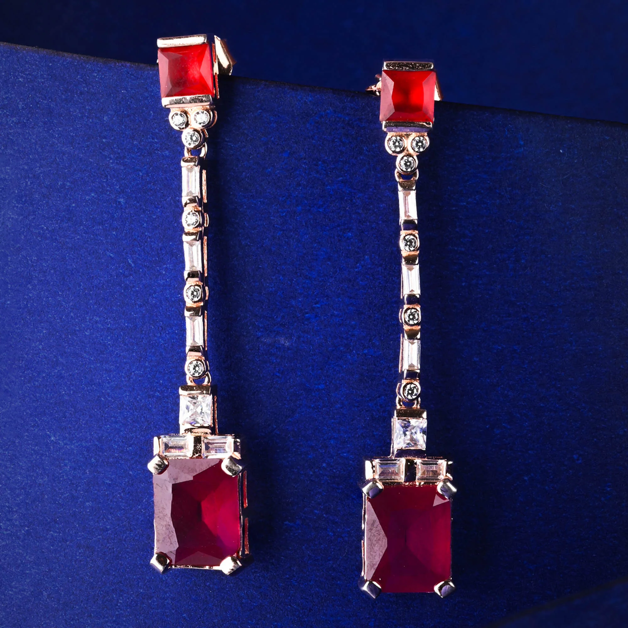 White Cascade Earrings - Image 3