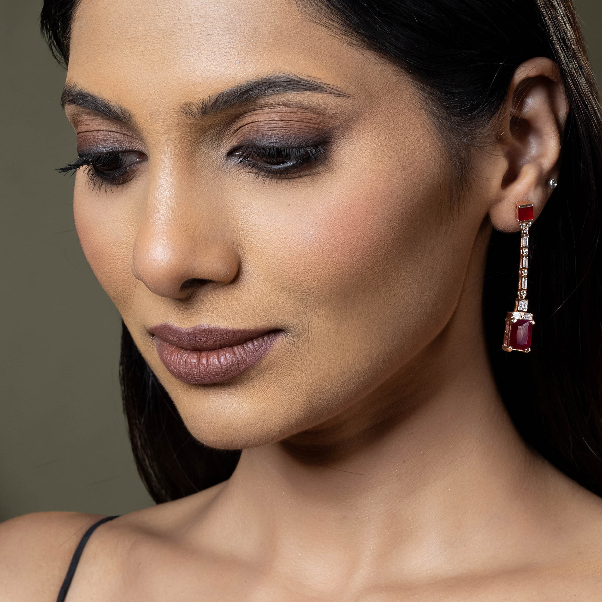 White Cascade Earrings - Image 4